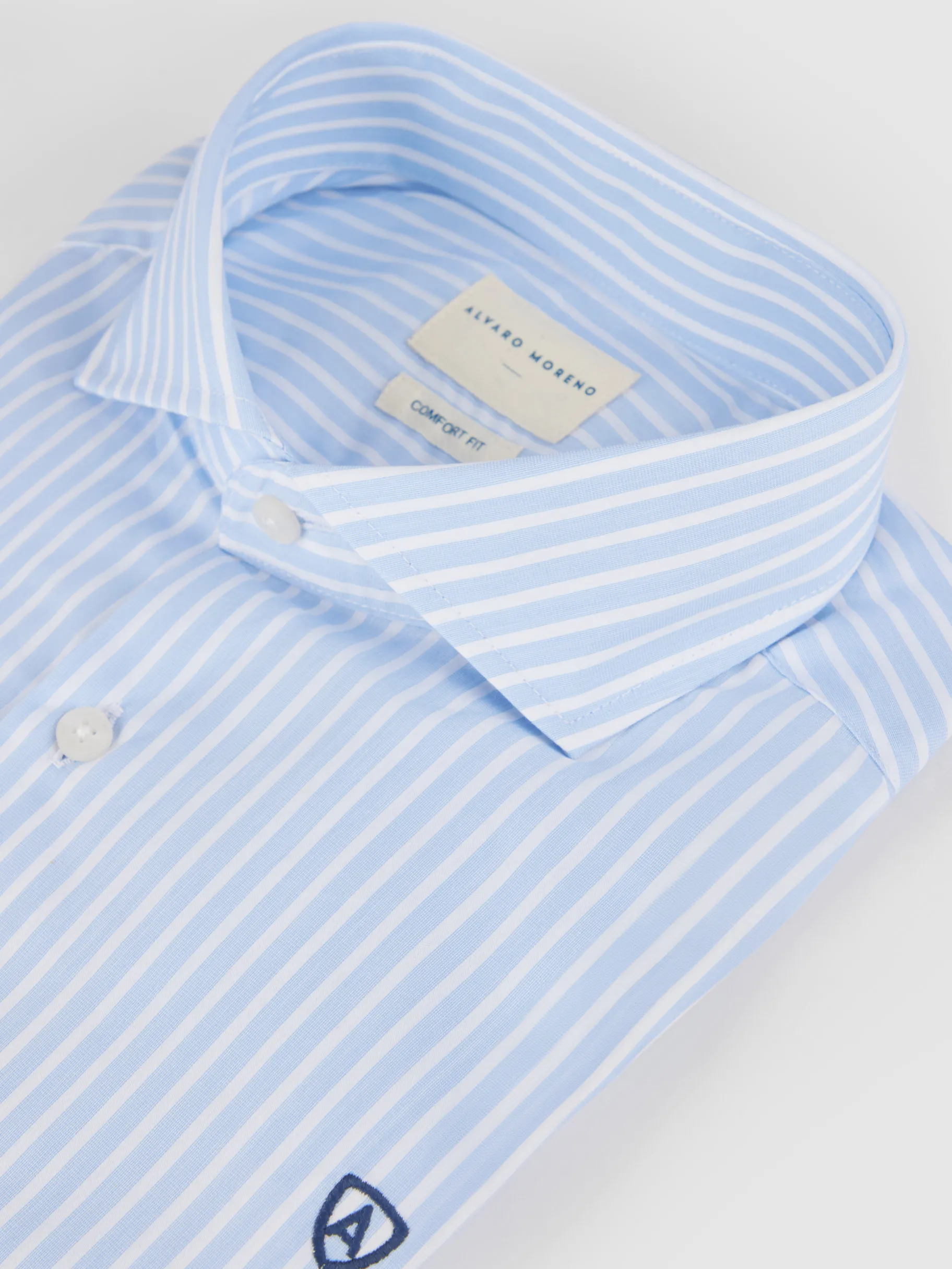 Sale Alvaro Moreno CAMISA COMFORT RAYAS Celeste