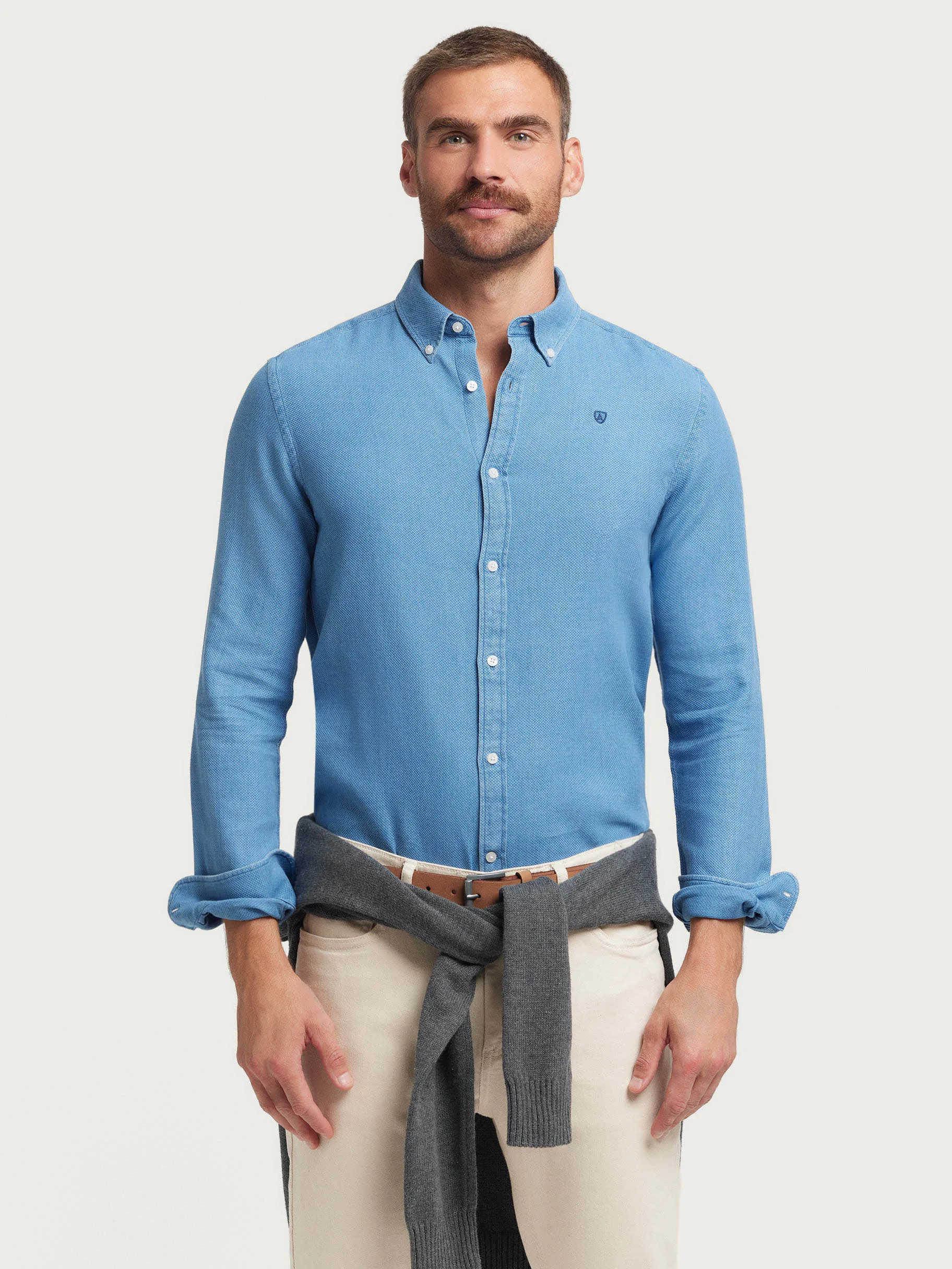 Hot Alvaro Moreno CAMISA DENIM NIDO Azul
