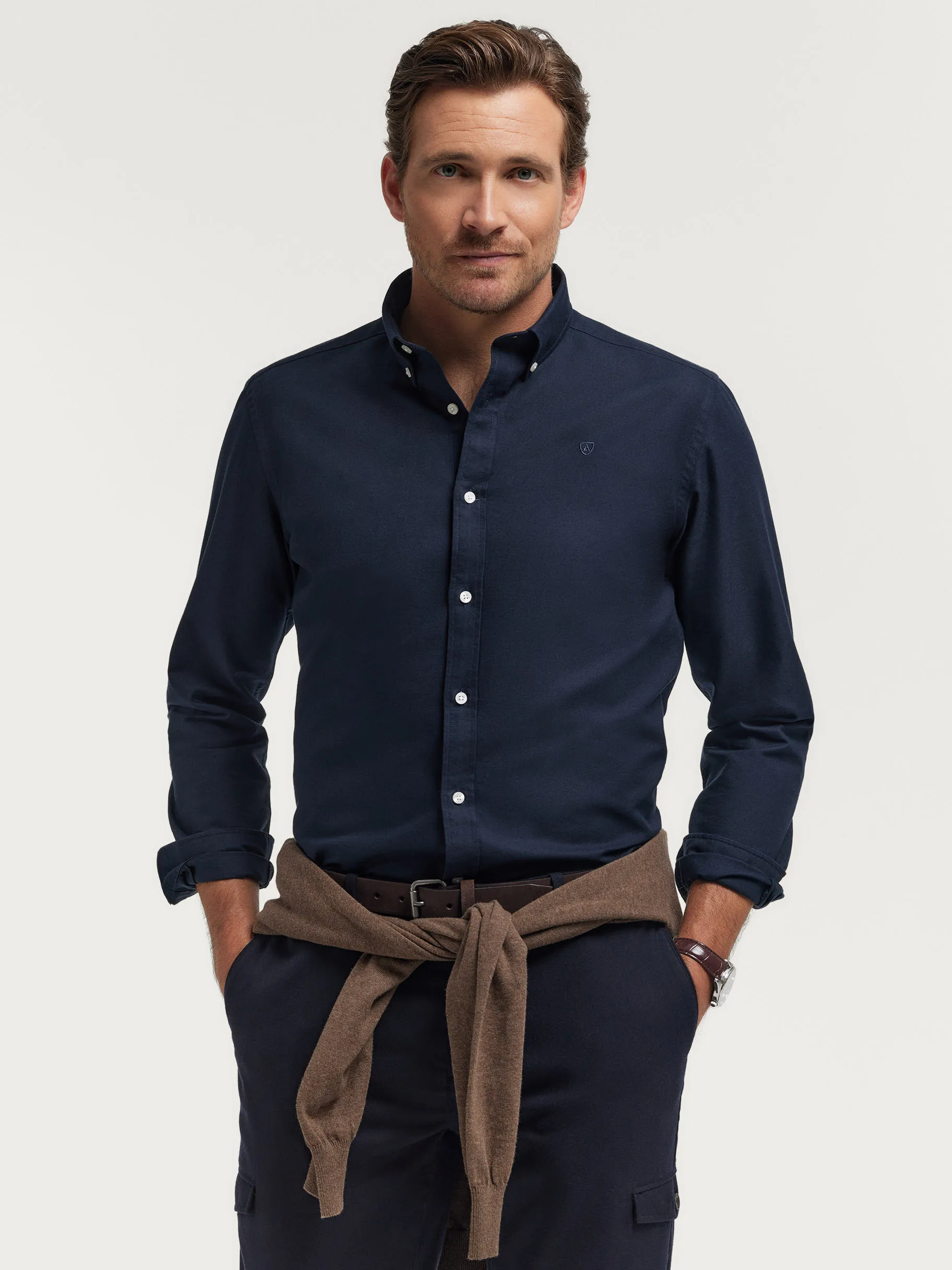 Hot Alvaro Moreno CAMISA OXFORD SOLID Azul