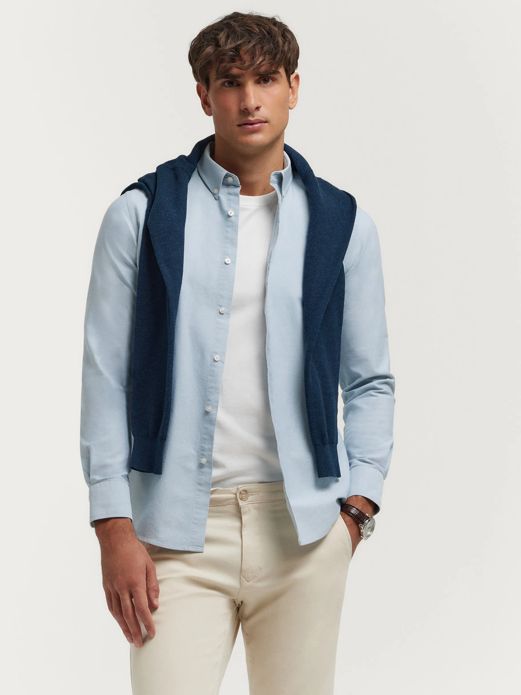 Store Alvaro Moreno CAMISA OXFORD SOLID Azul