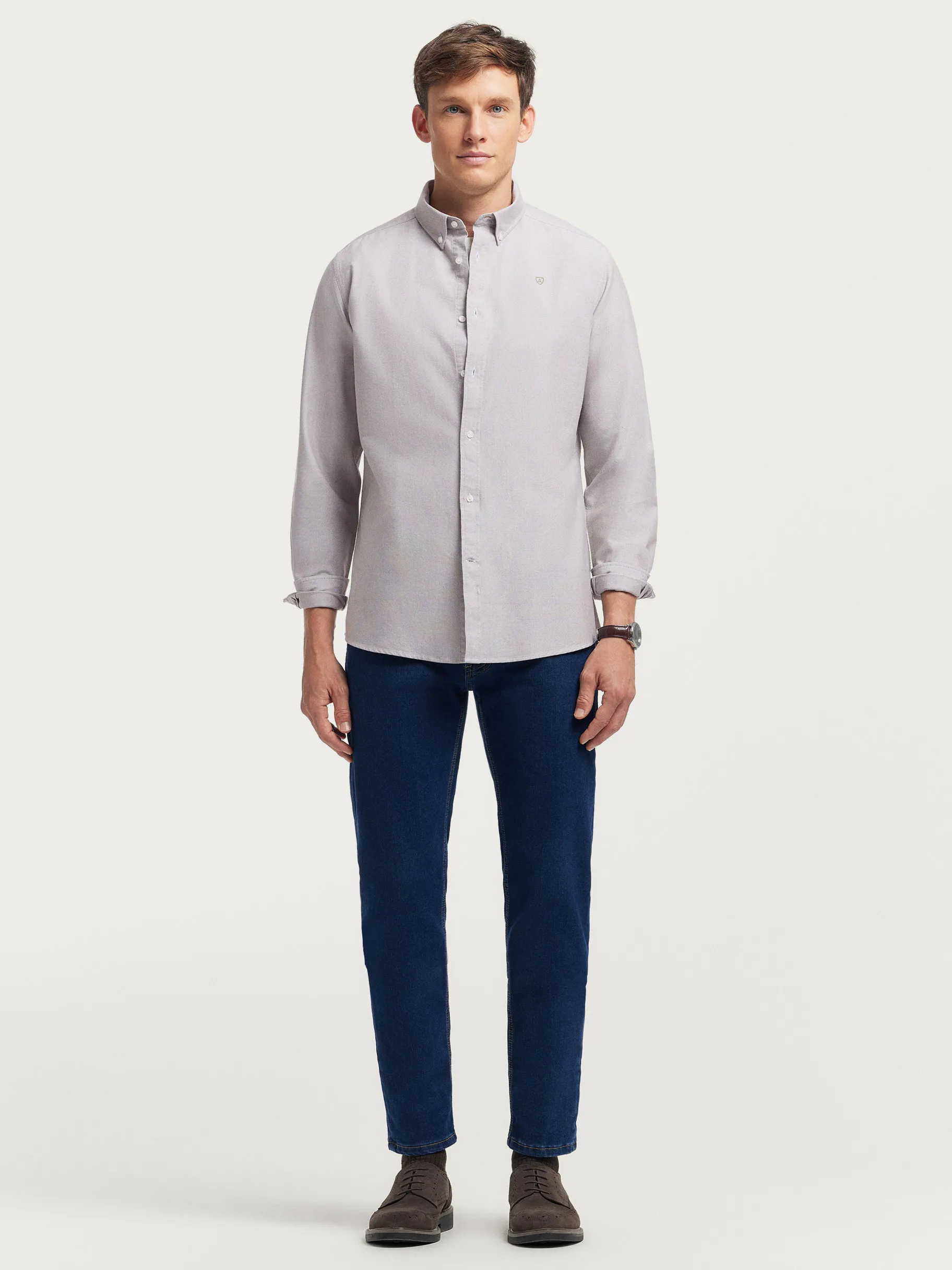 New Alvaro Moreno CAMISA OXFORD SOLID Verde