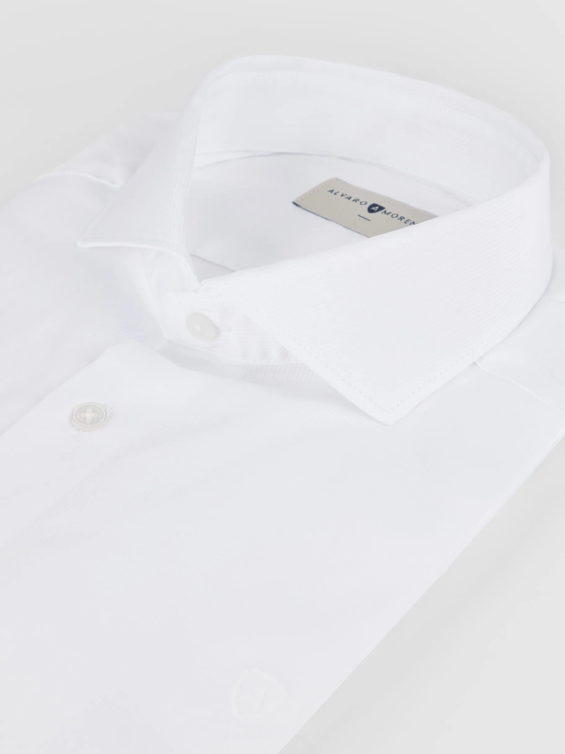Clearance Alvaro Moreno CAMISA VESTIR DOBBY Blanco